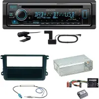 Kenwood KDC-BT740DAB Digitalradio Einbauset für Beetle Jetta Sharan Tiguan T5
