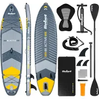 Rebel RBA-4507 Paddleboard SUP mit Zubehör, 335 cm, 140 kg, grau