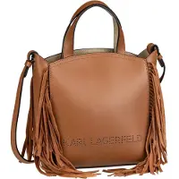 Karl Lagerfeld Handtasche K/Circle SM Zip Tote Fringes Black/Nickel 23 x 25 x 10