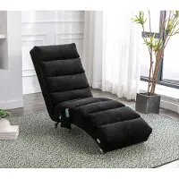 OKWISH Massagesessel Indoor mit Fernbedienung Relaxsessel Posterstuhl Loungesessel mit 5 Modi für Schlafzimmer, Büro, Wohnzimmer Schwarz