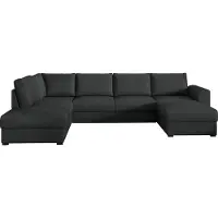 Mirjan 24 Ecksofa Wilma, Eckcouch vom Hersteller, U-Form Schlafsofa, Stilvoll Polsterecke, Wohnzimmer Sofagarnitur (Farbe: Twist 23, Seite: Links)