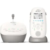 Philips AVENT SCD733 DECT-Babyphone, 330 m, Digital, 50 m, 330 m, Radio, Grau, Weiß