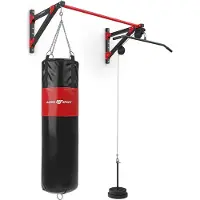 Marbo-sport Marbo Sport multifunktionale Klimmzugstange mit Wandbefestigung, Latzug und Boxsackhalterung (3in1) MH-D204