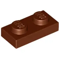 LEGO 250x 1x2 Platten 3023 - Plate Rotbraun - Reddish Brown