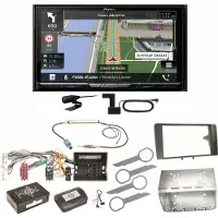 Pioneer AVIC-Z930DAB Bluetooth Navigation DAB+ CD Einbauset für Audi A3 8P 8PA