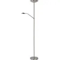 Licht-Erlebnisse LED Stehlampe Metall dimmbar warmweiß 3000 K 2180 lm 180 cm Chrom Modern Stehleuchte