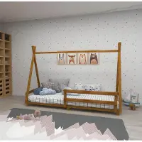 AEA Dunkelbraune Kinderzimmer Möbel Designer Bettrahmen Luxus Holzbetten