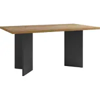 ByLiving Tisch MARTEN / Tischplatte in Evoke Eiche Optik, Gestell in anthrazit / stabile Konstruktion, bis 6 Personen / Esstisch / 160 x 90, H 75,5 cm