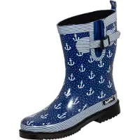Saliha Damen Regenstiefel Marleen dk.blau/multi Gr. 38
