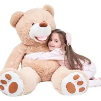 Selgros Gustaw Teddybär Groß XXL (Beige, 160cm) Amigo - Plüschbär, Kuschelbär XXL Plüschtier, Stofftier, Plüschtier Kuscheltier Giant Teddy.