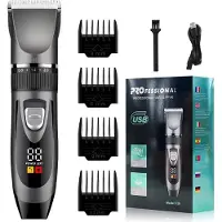 INF Digitaler Elektrorasierer Set: ABS, Edelstahl, 18cm, für Herren, 6-teilig