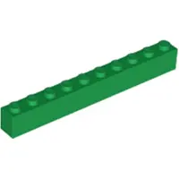 LEGO 50 Stück 6111 Stein Brick 1x10 Part Basic Steine 50 Grün