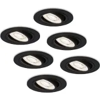 HOFTRONIC™ LED Einbaustrahler 3,8W 270lm 6000K Schwarz Dimmbar Schwenkbar