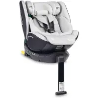 Caretero , Lumi i-Size Kindersitz Auto, Kinder Sitzerhöhung 40-150 cm,Hellgrau