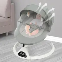 StarTech.com Babyschaukel - Elektrische Babywippe - 0–12 Monate - Bis 12 kg - 5 Schaukelstufen 18°–31° - Timer 8/15/30 Min - Fernbedienung 5 m - EU-Stecker - Grün