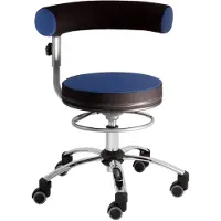 Sanus Gesundheitsstuhl Drehstuhl, Blau-Schwarz, Stoffbezug, Höhenverstellbar 42–51 cm