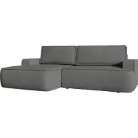 Mirjan 24 Ecksofa Mono, Wohnzimmmer L-Form mit Schlaffunktion und Bettkasten (Farbe: Velo 635, Seite: Links)