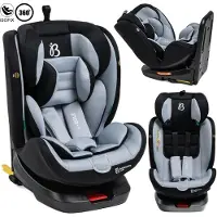 Bebelissimo Kindersitz I-SIZE 40-150 cm, 360, Kinderautositz - Eole in Dunkelgrau | Gr.: onesize