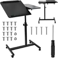 Macleans Mobiler Schreibtisch/Laptop-Ständer schwarz höhenverstellbar 59-89cm max. 30kg MC-121 B