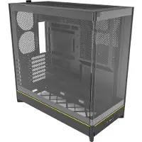 Montech HS02, Midi Tower, PC, Schwarz, ATX, micro ATX, Mini-ITX, Glas, 17,5 cm