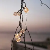 Licht-Erlebnisse Außenlichterkette LED Solar 266,6 cm lang IP44 Schwarz 1800 K 4000 lm dekorativ Outdoor Solar Garten