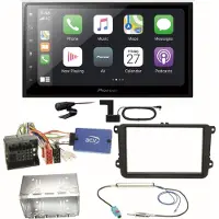 Pioneer SPH-DA250DAB Bluetooth Digitalradio Einbauset für Beetle Jetta Sharan T5