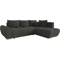 Mirjan 24 Ecksofa Forrest, mit Schlaffunktion und Bettkasten, L-Form Sofa (Velo 636, Ecksofa: Rechts)