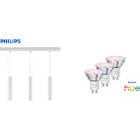 Philips Pendelleuchte 3er Hue Spot Paxie Easy Link weiß 157 cm warmweiß-kaltweiß RGB