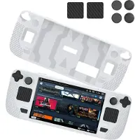 JYS Futerał Pokrowiec Etui + Osłony Gumki Na Przyciski Do Steam Deck / Biały / -sd011
