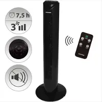 Syntrox Germany Turmventilator Spruzzio mit Sprühfunktion 50W schwarz