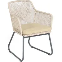 SonnenPartner Couture Garten-Sessel Gartenstuhl white-shell Alu mit Polyrattan