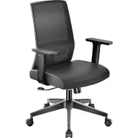 Wiltec Ergonomischer Bürostuhl mit Lendenwirbelstütze – Schreibtischstuhl höhenverstellbar – atmungsaktive Rückenlehne – bis 120 kg belastbar
