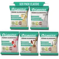 CaloVital Probierpaket | Hochkalorische Trinknahrung für Gewichtszunahme 5er Pack Classic, je 50 g Pulver
