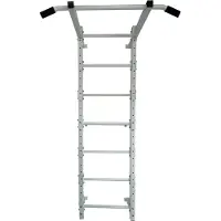 Vago-Tools Sprossenwand Klimmzugstange Kletterwand 3 tlg Sportgerät mit Trainingsbank