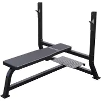Gorilla Sports Hantelbank - mit Ablage, bis 250 kg, Gummierte Füße, Schwarz - Trainingsbank, Flachbank, Fitnessbank für Zuhause, Bankdrücken Bank