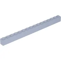 LEGO 50 Stück 2465 Stein Brick 1x16 Part Basic Steine 50 Helles Bläuliches Grau