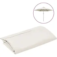 vidaXL Ersatzbezug für Sonnenschirm Sandweiß 300 cm