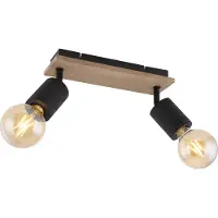 Globo Lighting Strahler Holz dunkelbraun, 2x E27