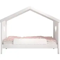 Möbelando Hausbett >AMORI< in Weiß - 213x171,7x98,7 (BxHxT)