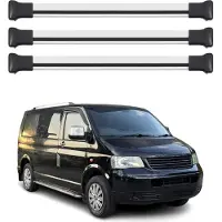 Omtec 7522928-3 Dachreling Dachträger Aluminium für VW Transporter V Bus (7HB, 7HJ, 7EB, 7EJ, 7EF, 7EG, 7HF, 7EC) Multivan V Transporter V Kastenwagen