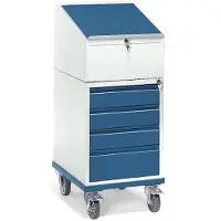 Fetra Rollschrank mit Schreibpult 2449 mit 4 Schubladen