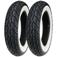 Kenda 2x K418 Weißwandreifen 90/90-10 50J TL - Hochwertige Rollerreifen für klassische Motorroller