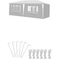 TolleTour Pavillon Garten mit 3 abnehmbaren Seitenteilen tragbares wasserdichtes mit großen Fenstern und Spiralschläuchen Zelt Partyzelt , für Party Hochzeiten Camping