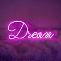 Rosikey Dream Neonlicht Dekoleuchten Leuchtschild Neon Schild Neon Sign, LED Leuchtreklame Wanddekoration für Gaming Zimmer Schlafzimmer Wand Bar Hochzeit Party Geschenke Deko