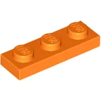 LEGO 1x3 Platte 3623 - 50 Stück Orange