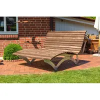SCALANT Waldsofa Classic mit Auflage und Kissen, Thermokiefer, Wellenliege, Sonnenliege