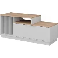 Vicco Lowboard Betti Weiß/Sonoma 120 x 49.9 cm mit 1 Tür, Model 51713