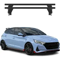 Omac Menabo Dachträger Grundträger für Hyundai i20 N 2020-2023 Querträger Schwarz