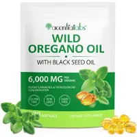 P-Beauty Oregano Öl 120 Softgels Kapseln 6000 mg 300mg Oreganoöl 200mg Schwarzkümmelöl