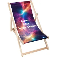 Dreamroots Liegestuhl klappbar Holz bis zu 130 kg,Sonnenliege klappbar mit 3-stufiger Neigungsregulierung der Rückenlehne,Bester Vater in der Galaxie